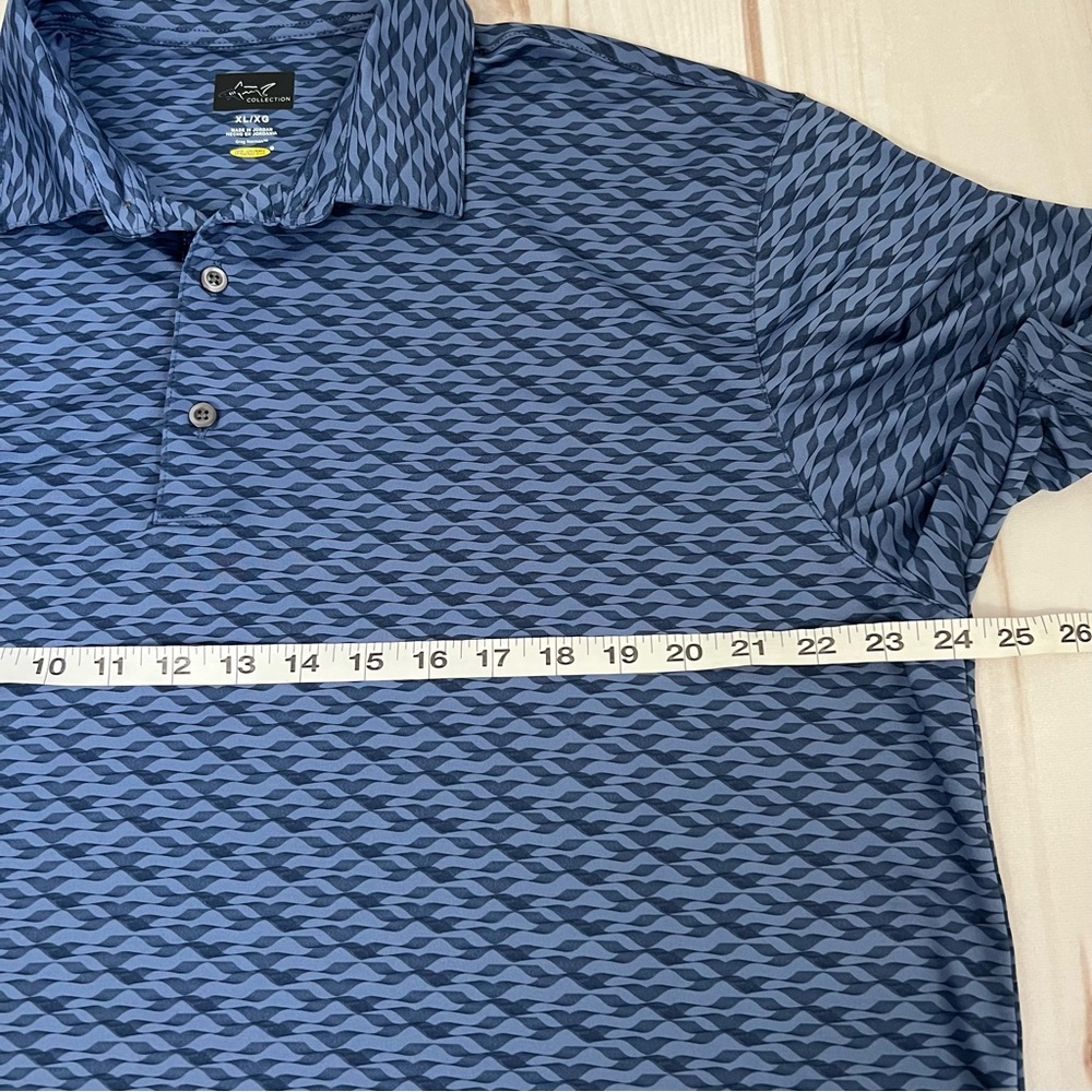 Greg Norman Collection Blue Geometric Polo Shirt Size XL - Picture 9 of 11
